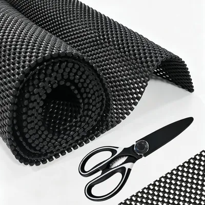 Zdjęcie produktu dla Mata antypoślizgowa 100 x 150 cm, czarna, przycinana, PVC, na dywan