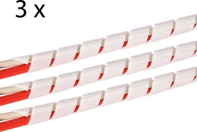 Produktbild von TPFNet 3er Pack Premium Spiral-Kabelschlauch 6-60mm, Weiß, 10m