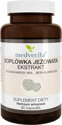 Zdjęcie produktu dla Medverita Soplówka jeżowata ekstrakt 500mg - 60 kapsułek