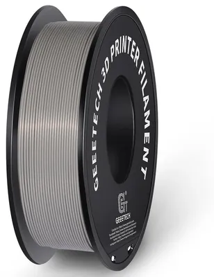 Produktbild von PLA Filament für 3D‑Drucker - Durchmesser 1,75 mm - Toleranz ±0,03 mm - Spule 1 kg - FDM/FFF Kompatibel - Grau