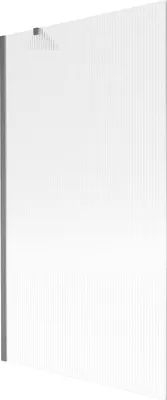 Produktbild von Mexen Next Badewannenwand 1-flügelig 100 x 150 cm, Streifen, gebürstet Gun Gray - 895-100-000-00-09-66
