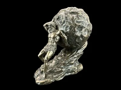 Immagine prodotto di Sisifo Figura mitologica Scultura decorativa Statua decorativa per soggiorno Figura da collezione Idea regalo Scaffale da ufficio Effetto bronzo Veronese WU77845A1