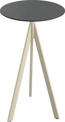 Produktbild von Infinity Tripod Stehtisch Sand frame + Schwarz HPL Ø70 cm