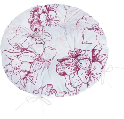 Produktbild von Sitz Adéla gesteppt rund - Durchmesser 40 cm - Burgund, Weiß