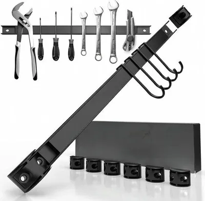 Produktbild von Famanu Magnetleisten Werkzeughalter EXTRA STARK - 4-teilig, 46 cm lang, universelle Magnetleiste Werkzeug Organizer