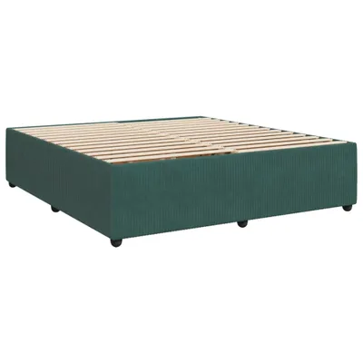 Obrázok produktu pre Posteľ bez matraca tmavozelený 180x200 cm zamat