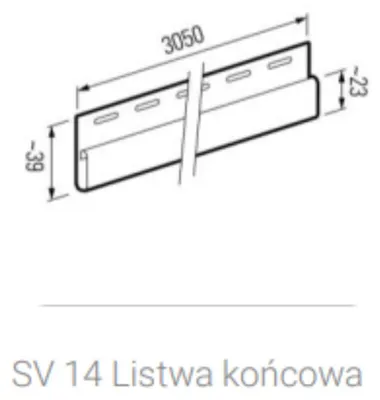 Obrázok produktu pre VILO Fronto ukončovací profil SVP-14 Vinyl Siding – fasádna lišta – 3,05 m – orechovo hnedá