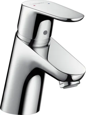Image de Hansgrohe Focus Mitigeur monocommandé pour lavabo 100 avec bec. Garniture de vidage à tirette