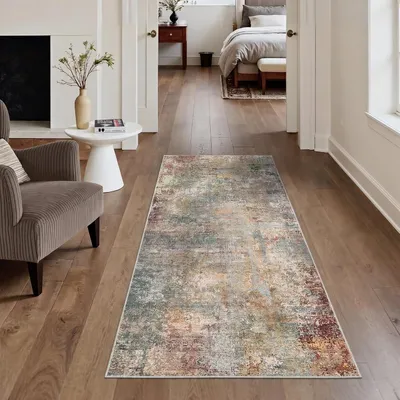 Imagen del producto de Alfombra abstracta para cocina, 80x150 cm, lavable, antideslizante, ideal para la cocina