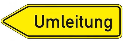 Produktbild von Schild I Verkehrszeichen Umleitungswegweiser linksweisend, Nr.454-10, Alu RA1...