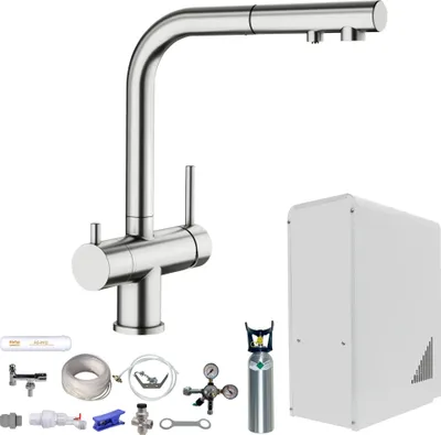 Produktbild von Sprudelwasser Tafelwasseranlage BieTal® BT-10U & Fontas-S II Edelstahl & 2kg CO2