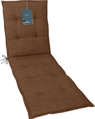 Produktbild von LILENO HOME Sonnenliege Auflage als [1er Set - Rollliege] in Braun - Gartenliegen Auflage perfekt für Strandliege - Polster Auflage für Gartenliege (190x60x6cm)