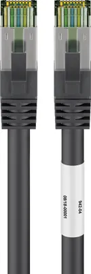 Immagine prodotto di Goobay 66721 CAT 8.1 Netzwerkkabel, S/FTP (PiMF), Schwarz, 1 m - LSZH halogenfrei, Kupfer AWG 24
