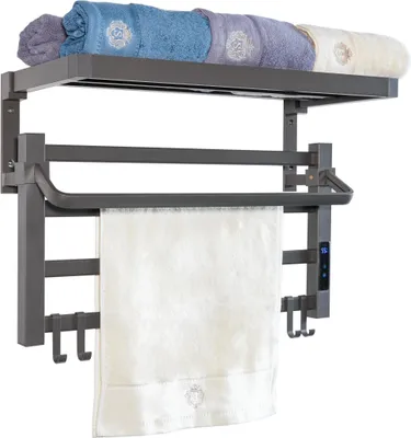 Produktbild von Elektrischer Handtuchhalter mit Ablage Anthrazitgrau 55W