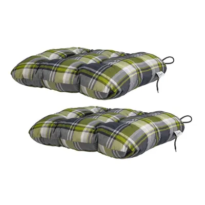 Produktbild von LIVARNO® 2x Sitzkissen hochwertige, dicke Polsterung 40x43x6,5 cm Grün NEU