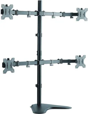 Produktbild von Unyqoos® Monitor-Wandhalterung für bis zu 4 Monitore 13–32 Zoll, VESA 75/100, neig-/dreh-/schwenkbar, max. 8 kg pro Arm