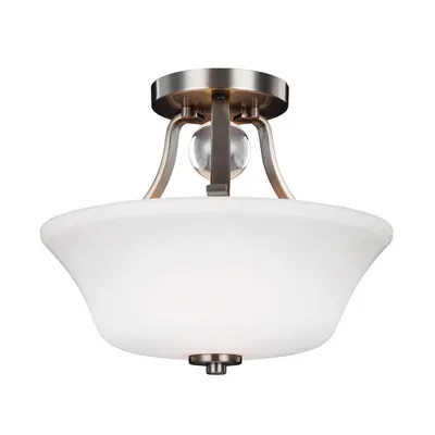 Immagine prodotto di Elstead Evington Lampada da soffitto E27 a 2 luci, nichel satinato