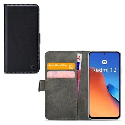 Image de Étui Mobilize Classic Gelly Wallet pour Xiaomi Redmi 12 : étui à rabat avec porte-monnaie - Noir