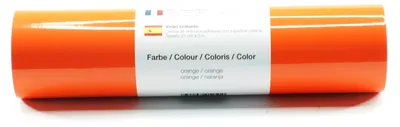 Produktbild von Kreativplotter Vinylfolie glänzend ORANGE 21x300 cm