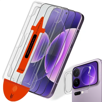 Produktbild von 2-Pack Xiaomi 17 Pro Max Displayschutzfolie & 1-Pack Kameraschutz - Gehärtetes Glas | [Automatische Installation] - Blasenfrei