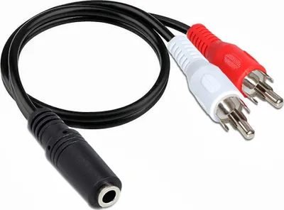 Produktbild von B41 3,5 mm Klinke auf 2 Cinch Kabel 30cm 3.5mm Klinke Buchse auf 2 Cinch Stecker
