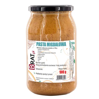 Zdjęcie produktu dla Pasta migdałowa 900g Brat.pl