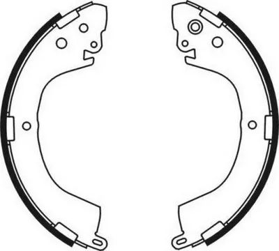 Produktbild von ABE Bremsbackensatz Trommelbremse Hinten für MITSUBISHI L 200 / Triton Pickup (KAT, KBT) C05058ABE