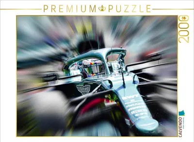 Produktbild von CALVENDO Puzzle Der viermalige Weltmeister Sebastian Vettel aus Deutschland startete 2021 erstmals für das britische Team Aston Martin. 2000 Teile Puzzle quer | 2000 Teile Lege-Größe 90x67cm Foto-Puzzle für glückliche Stunden