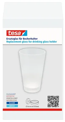 Produktbild von tesa Ersatzbecher für Zahnputzbecherhalter Ekkro, Hukk, Smooz, Klaam, Loxx | 1 Stück