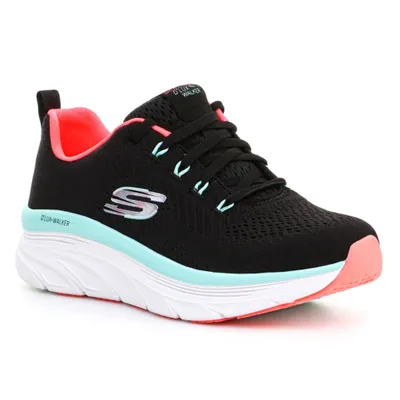 Productafbeelding van Skechers veterschoenen voor dames, sportief model, rubberen zool, zwart