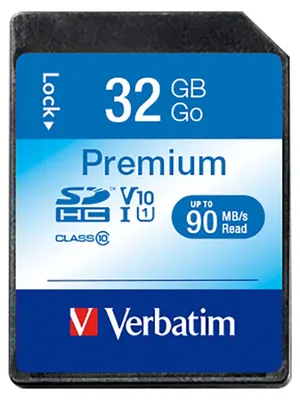 Obrázek produktu pro Verbatim 32GB SDHC, 32768 MB, Secure Digital High Capacity (SDHC), 10 MB/s