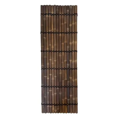 Obrázek produktu pro Panel z půlkruhových tmavě hnědé barvy 90 × 270 cm (bambusový plot)
