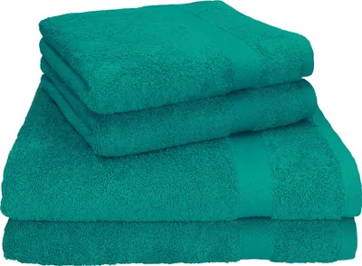 Produktbild von Betz 4-tlg. Handtuch-Set PREMIUM - 2 Liegetücher 2 Handtücher 100% Baumwolle  Farbe: smaragdgrün