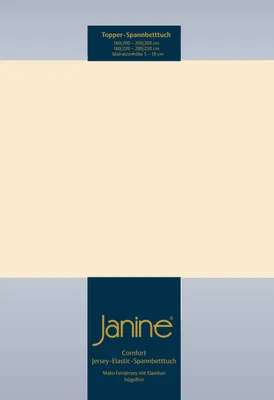Produktbild von Janine Design Elastic-Jersey Spannbetttuch (für Box-Spring Betten) TOPPER 5001 Farbe leinen Größe 100x200 cm