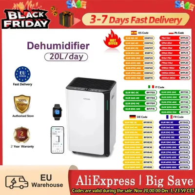 Produktbild von Luftentfeuchter – Feuchtigkeitsentferner – 20 Liter Kapazität – Steuerung über WLAN-App – 4,5 Liter Tank