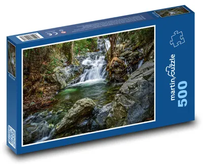 Produktbild von martinpuzzle - Puzzle 500 Teile - Smaragdbach mitten im Wald