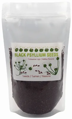 Obrázek produktu pro Semena Psyllium černá celá 500 g - Psylli nigri Plantago afra, vysoký index bobtnavosti