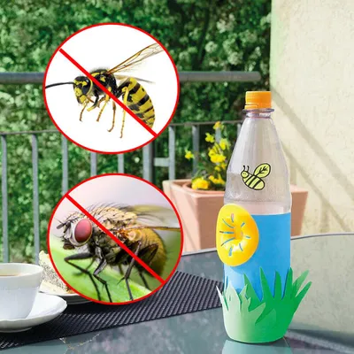 Zdjęcie produktu dla 10Pcs Łapacz pszczół w kształcie kwiatu Ogrodowy zabójca Mini latająca pułapka wielokrotnego użytku Praktyczne zwalczanie szkodników na zewnątrz