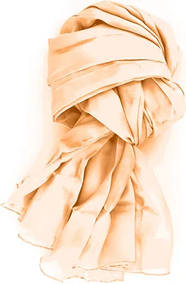 Produktbild von Seidenschal Halstuch Schal orange apricot Aprikose Seide 180x45cm