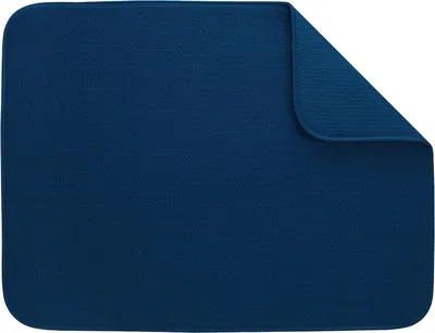 Productafbeelding van Afwasmat Keuken - Droogmat Microvezel - Afwas Drogen - Absorberend Ontwerp - 45 x 61 cm - Marineblauw