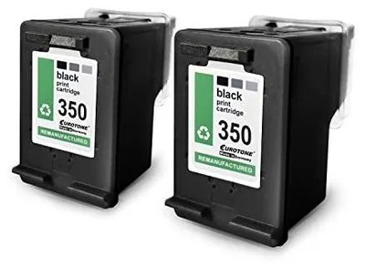 EuroPro 2x Tintenpatrone kompatibel mit HP 350XL XL Schwarz – Produktansicht 1