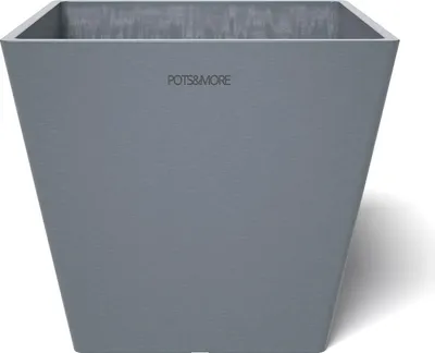 Image de POTS&MOPOTS&MORE Pot de fleurs Prismo 20, ¸ 20 cm forme carrée Gris Hauteur 18 cm