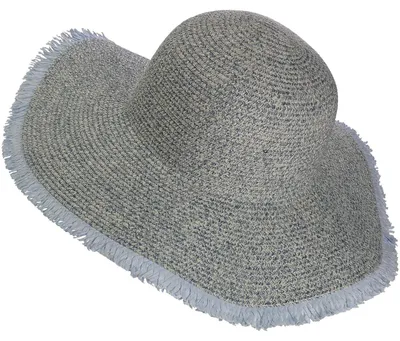 Produktbild von Harrys-Collection Damen Strohhut Sonnenhut Strandhut mit Schweißband, blau