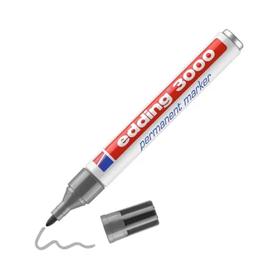 Produktbild von Edding 3000 Permanent Marker Grey, Grau