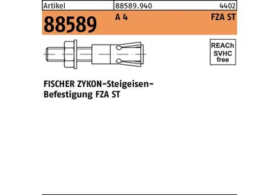 Image de Fischer 20x fixation crampons ZYKON FZA 14 x 40 ST R acier inoxydable - 060686