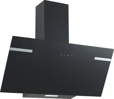 Produktbild von Dunstabzugshaube Schräghaube Kopffrei 90 cm Schwarz Wandhaube Umluft Respekta