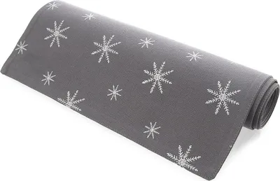 Immagine prodotto di Runner da tavolo in cotone, grigio, PETAL, 130x32 cm