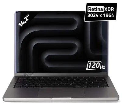Produktbild von Apple MacBook Pro 14 2023 M3 Notebook 14,2 Zoll 8GB 512GB SSD macOS Space Gray
