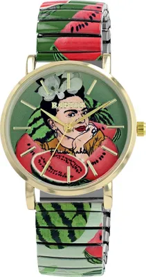 Produktbild von Raptor Damenuhr RA10255-012 Frida Kahlo Edition mit Zugband Wassermelone