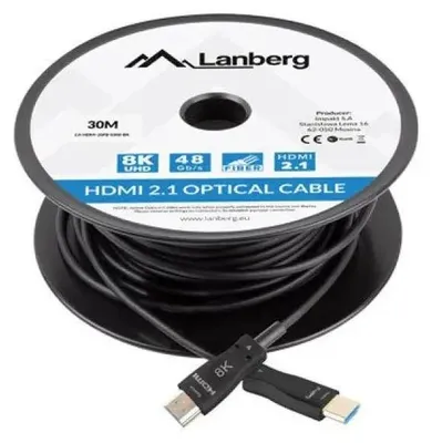 Produktbild von LANBERG HDMI-Kabel M/M V2.1 30m 8K optisch AOC schwarz